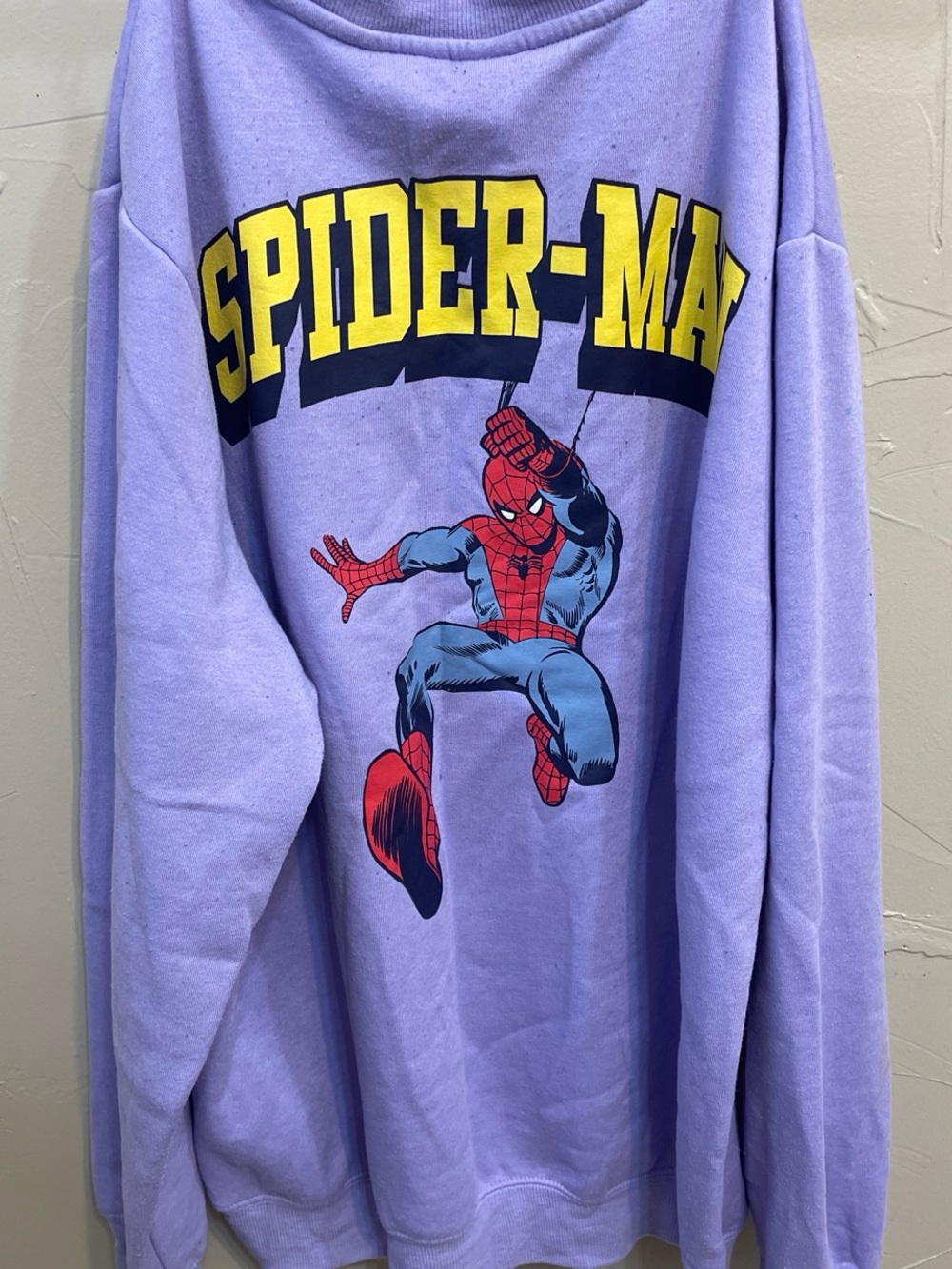 Spider-Man Graphic Lavender Crewneck Sweatshirt - marvel